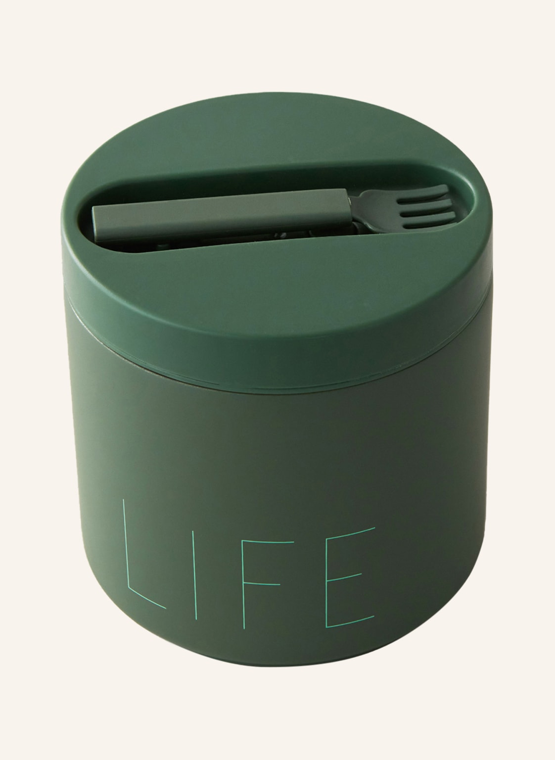 Design Letters Thermo-Lunchbox Life gruen von DESIGN LETTERS