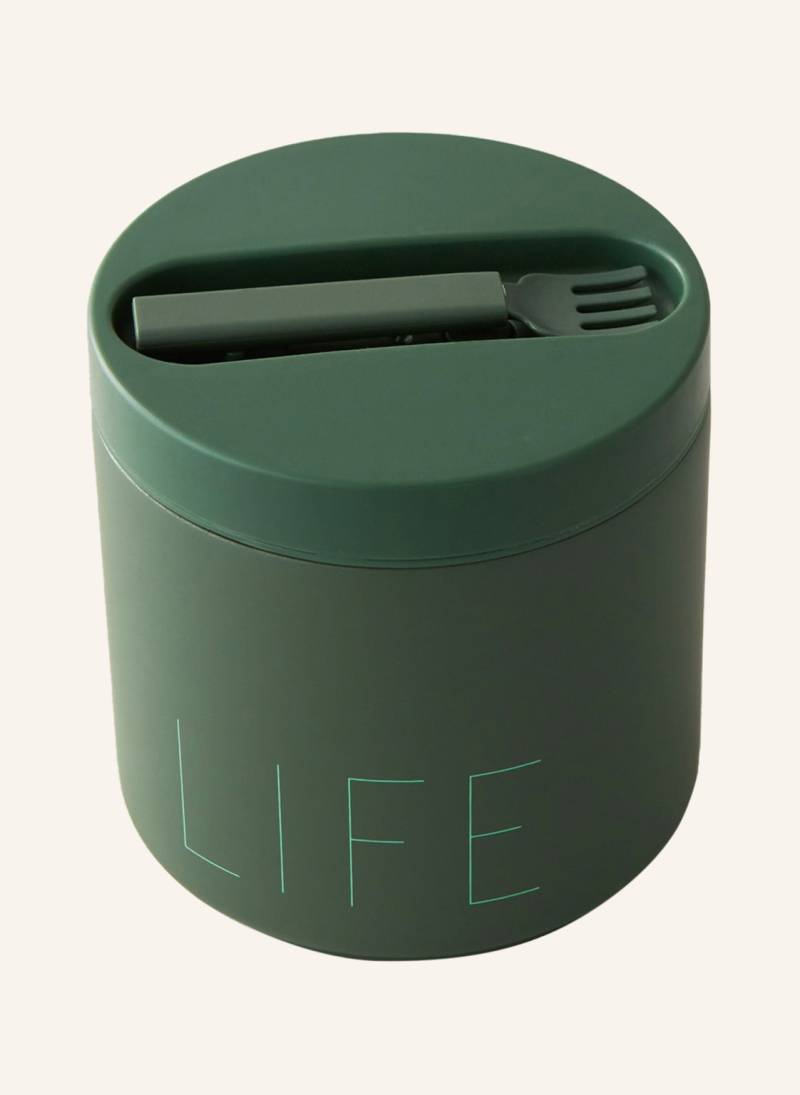 Design Letters Thermo-Lunchbox Life gruen von DESIGN LETTERS