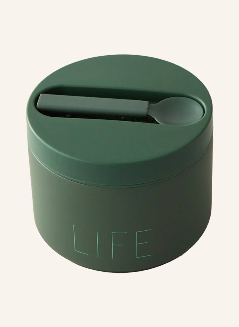 Design Letters Thermo-Lunchbox Life gruen von DESIGN LETTERS