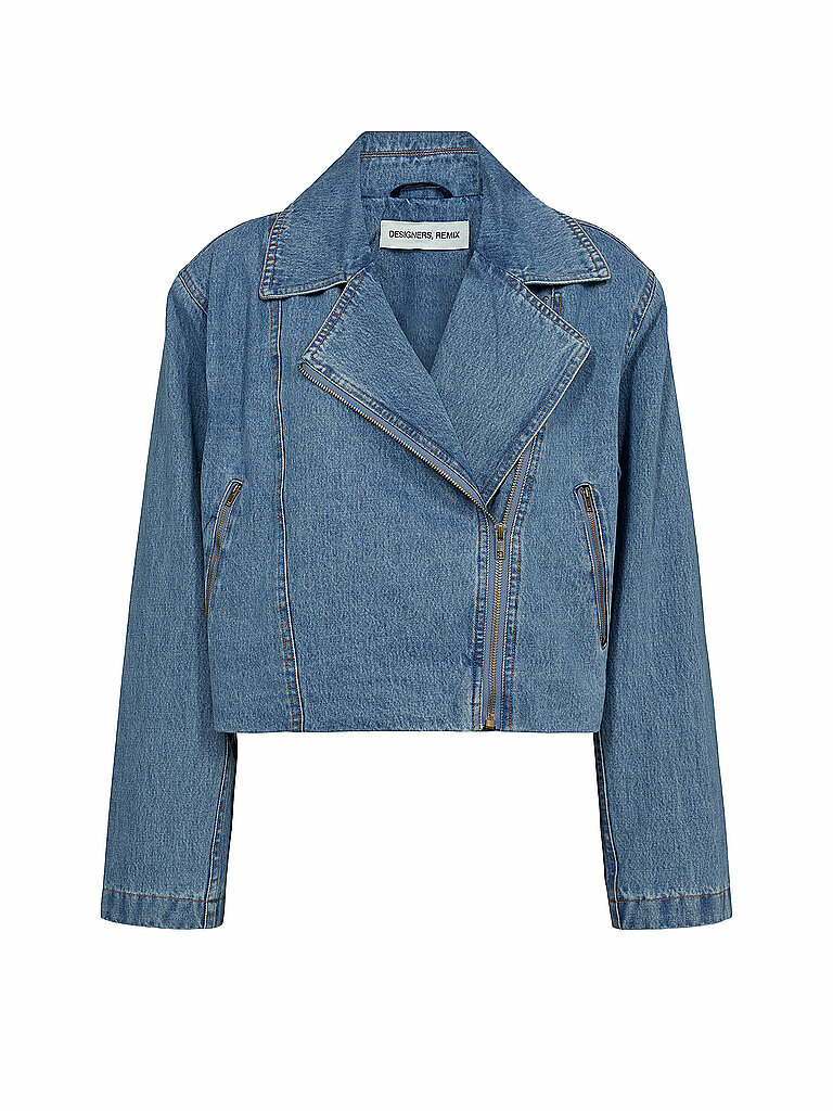 DESIGNERS REMIX Jeansjacke MILES BIKER blau | M/L von DESIGNERS REMIX