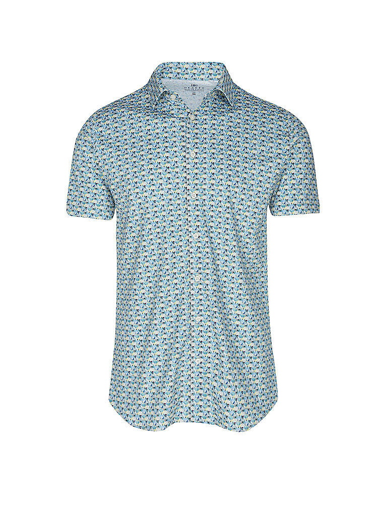 DESOTO Jerseyhemd Slim Fit  blau | M von DESOTO