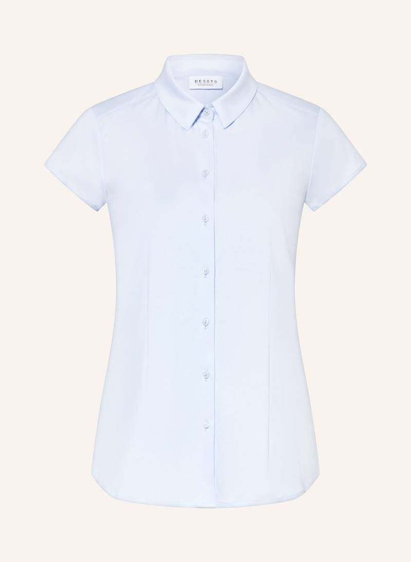 Desoto Hemdbluse Essential Pia Aus Jersey blau von DESOTO