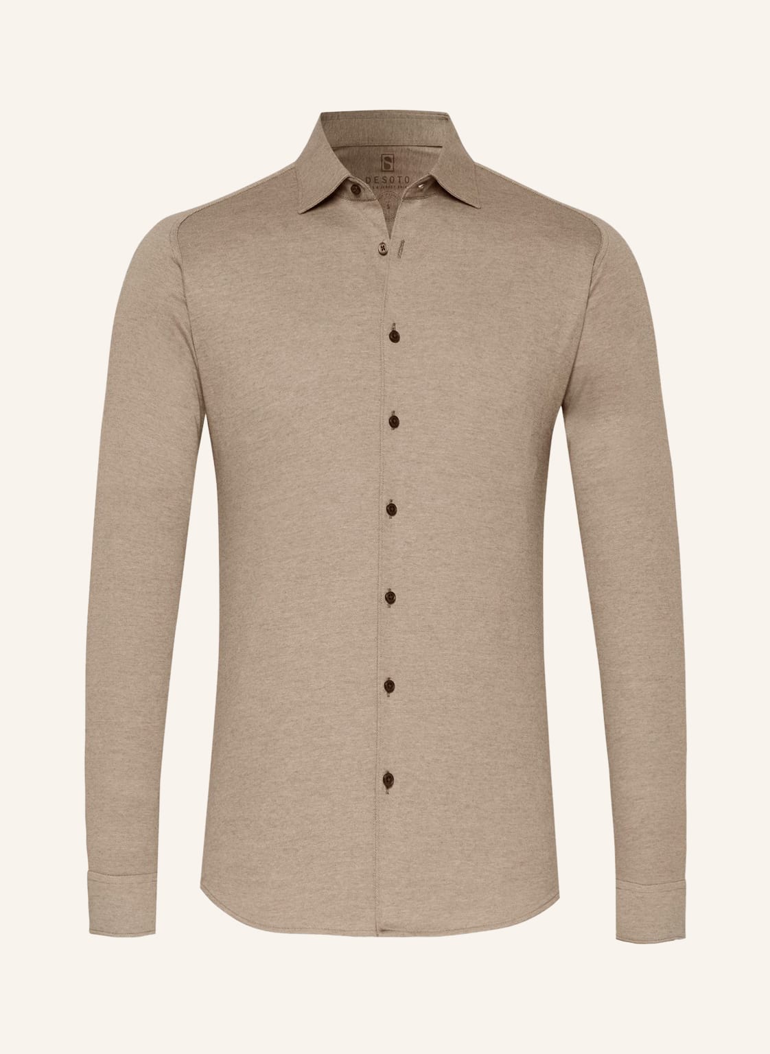 Desoto Jerseyhemd Slim Fit beige von DESOTO