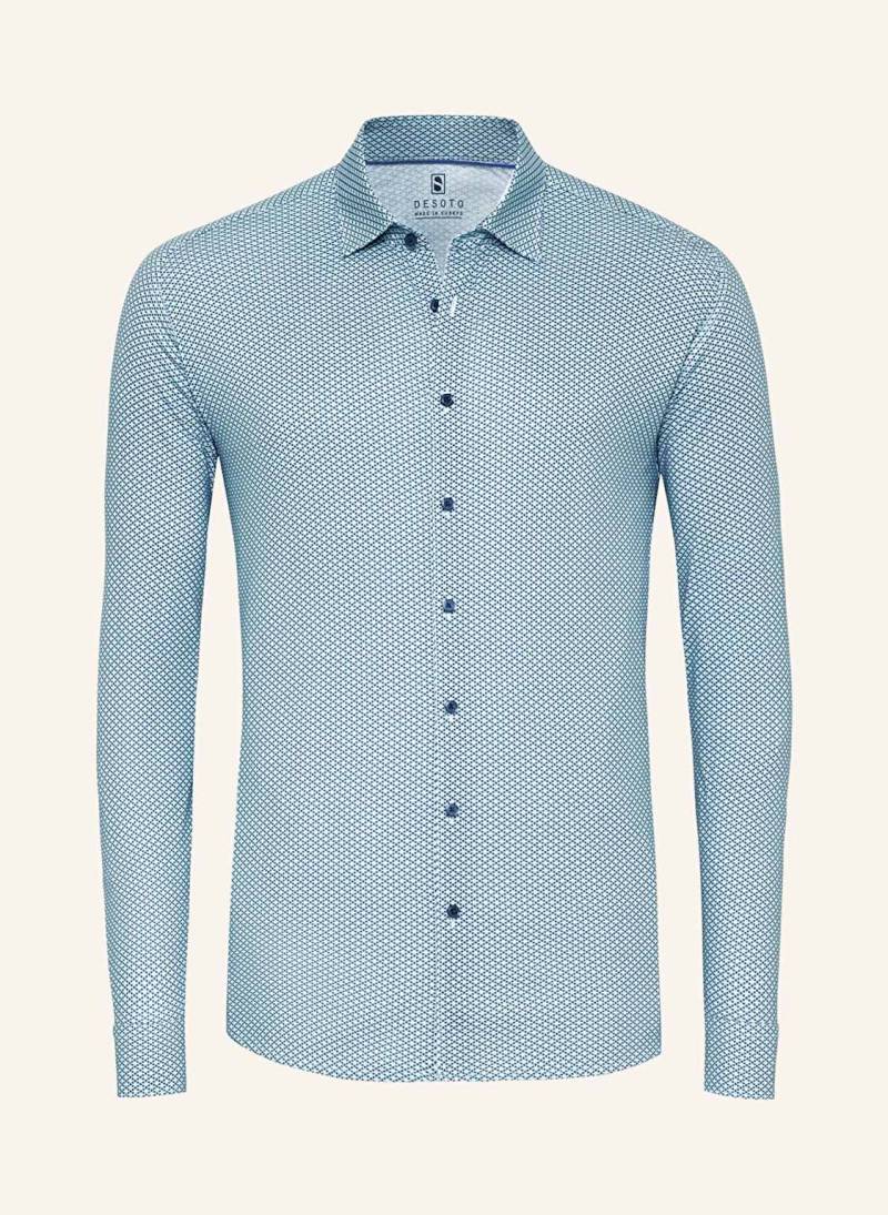 Desoto Jerseyhemd Slim Fit blau von DESOTO