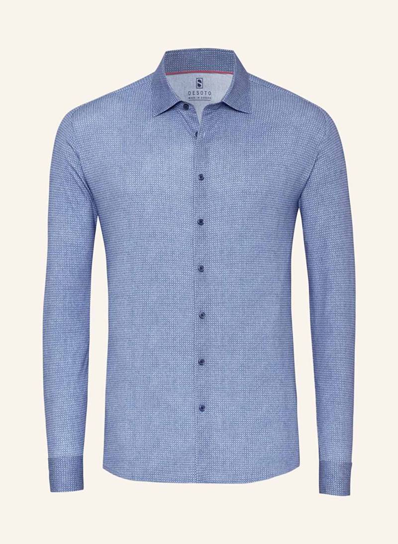 Desoto Jerseyhemd Slim Fit blau von DESOTO