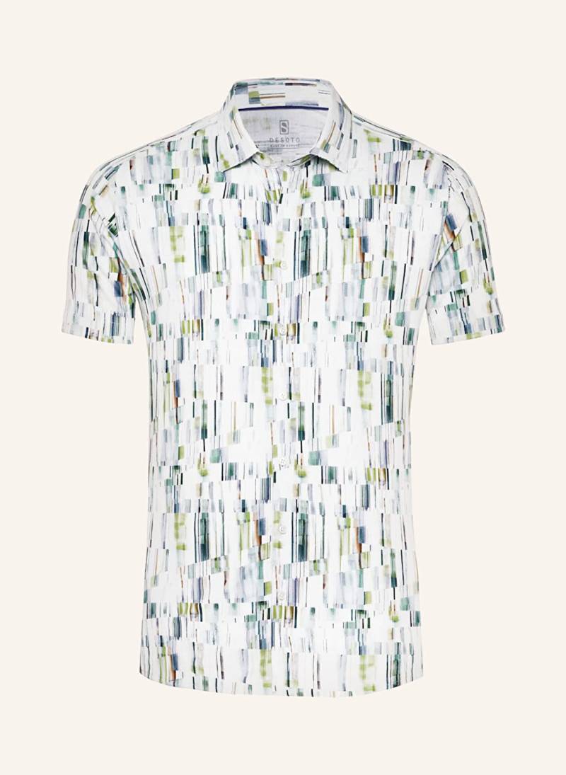 Desoto Kurzarm-Hemd Extra Slim Fit gruen von DESOTO