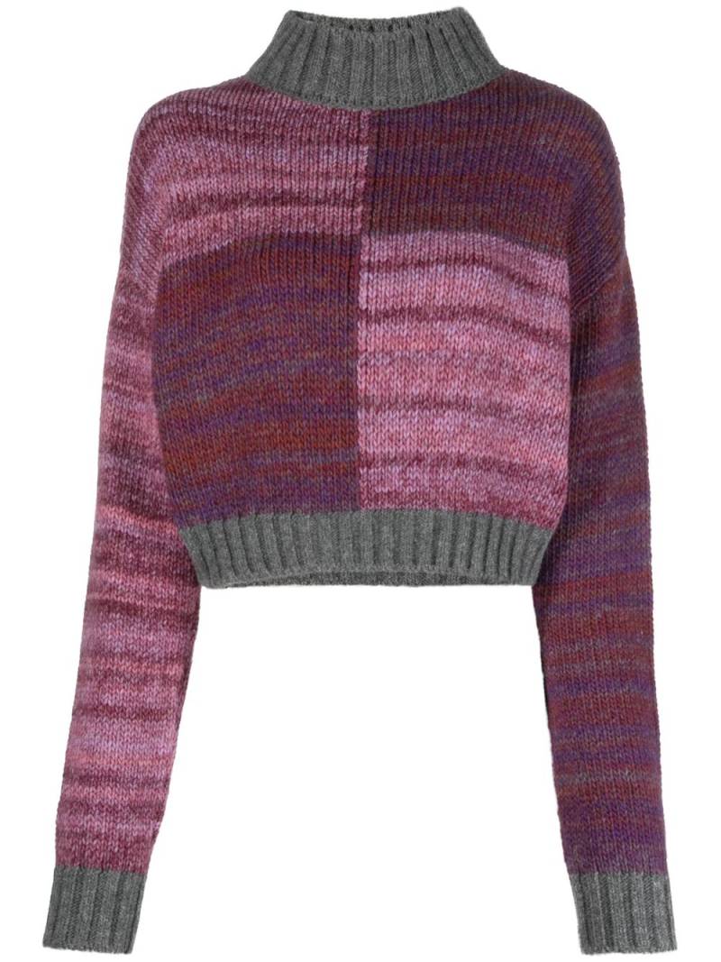 DESTREE Damien mélange-effect knitted jumper - Purple von DESTREE