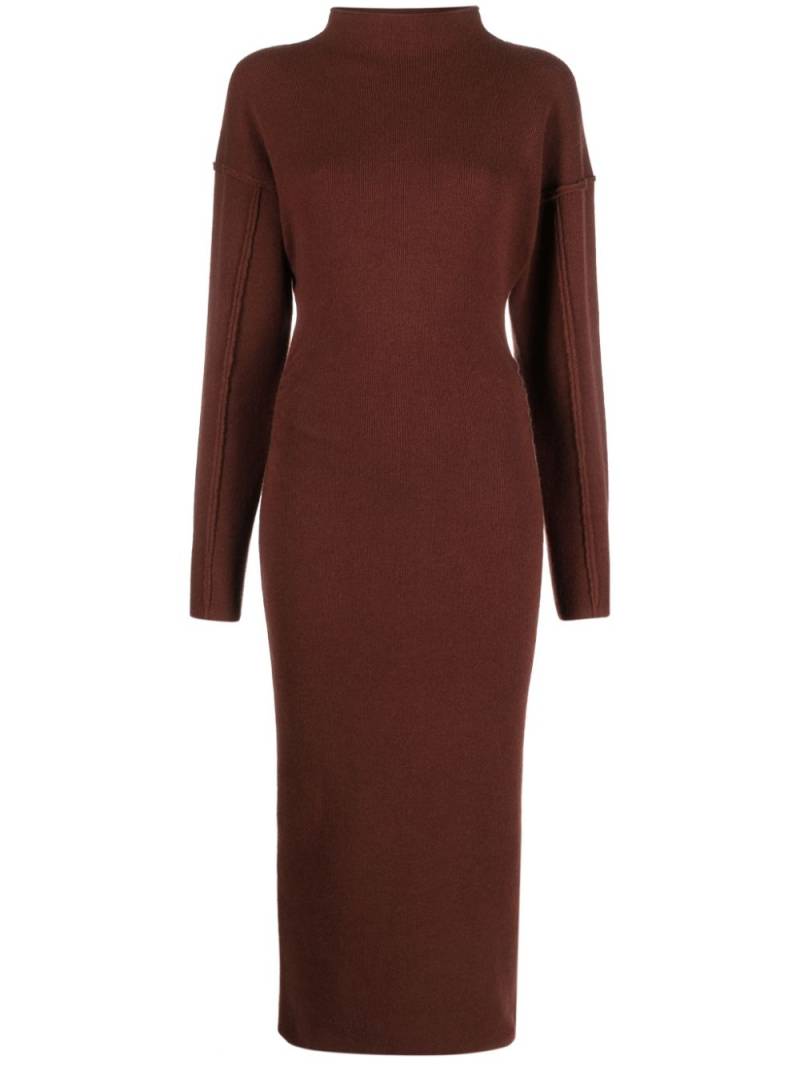 DESTREE Jadé exposed-seam midi dress - Brown von DESTREE