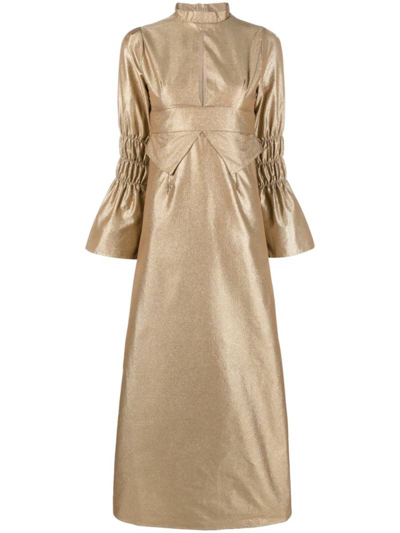 DESTREE Keith metallic-finish midi dress - Gold von DESTREE