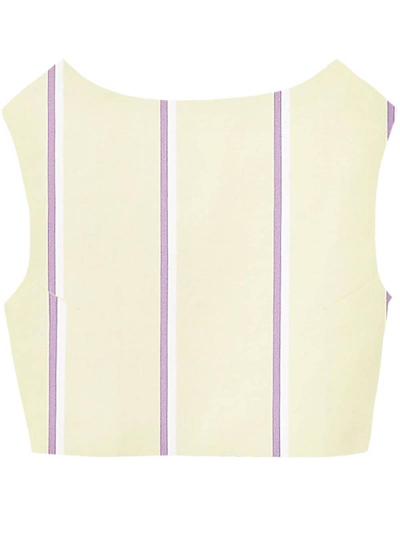 DESTREE Richard striped cropped top - Yellow von DESTREE