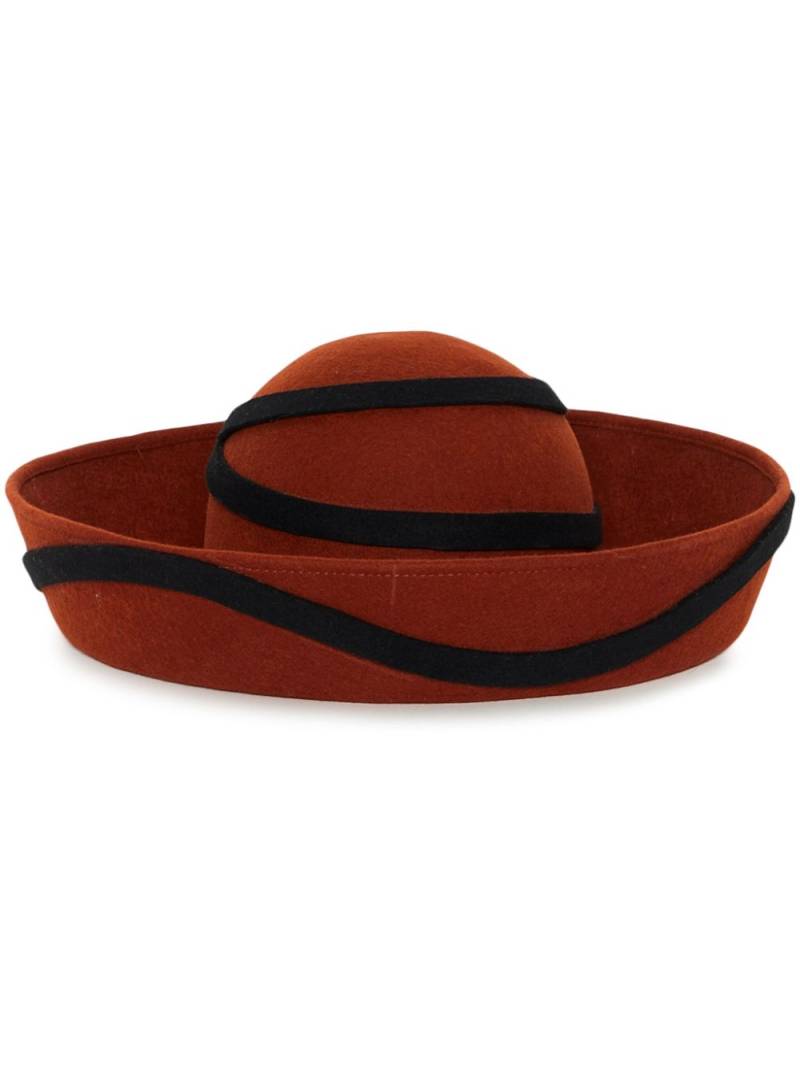 DESTREE Sigmar ribbon-band fedora - Red von DESTREE