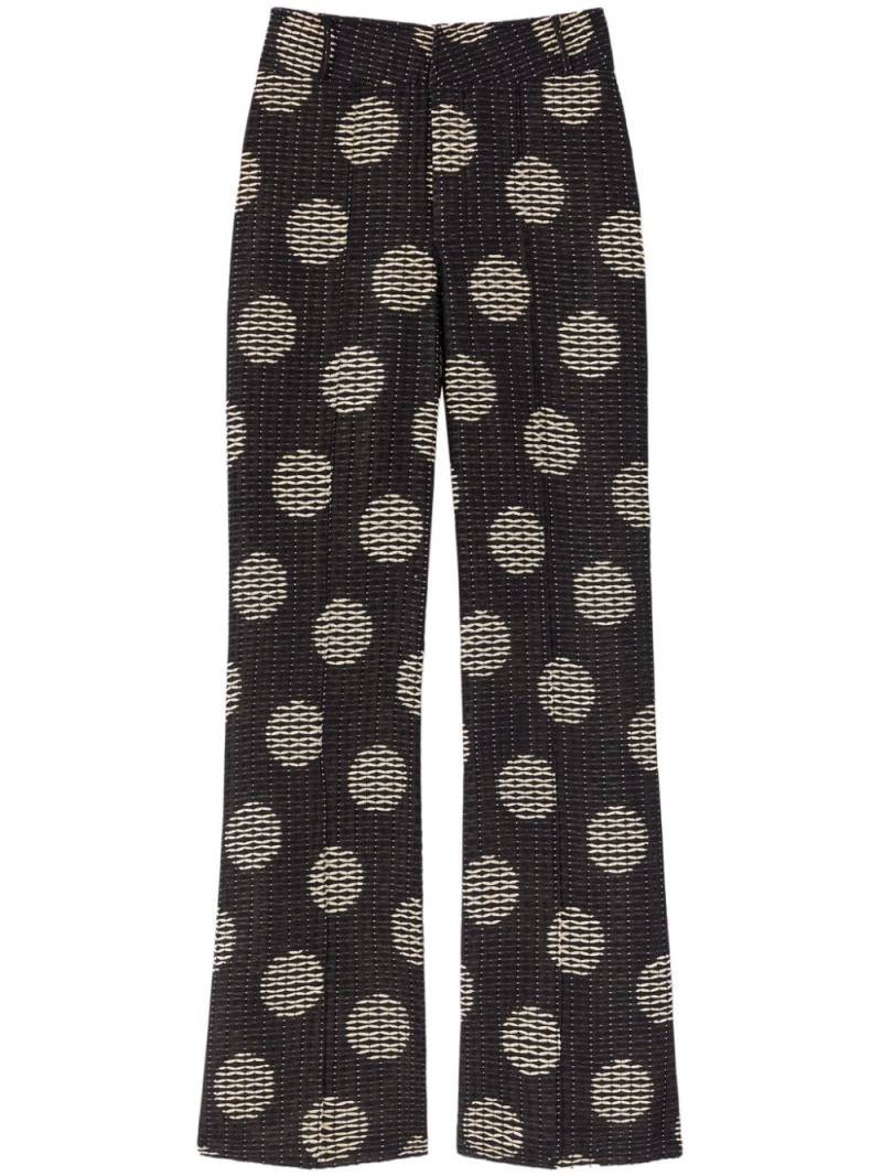 DESTREE Yoshismart jacquard cropped trousers - Black von DESTREE