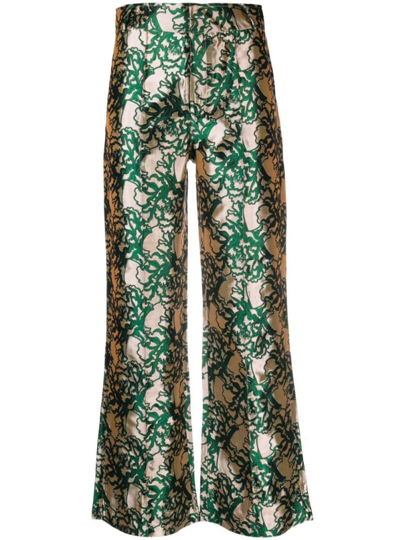 DESTREE Yoshitomo jacquard straight-leg trousers - Neutrals von DESTREE