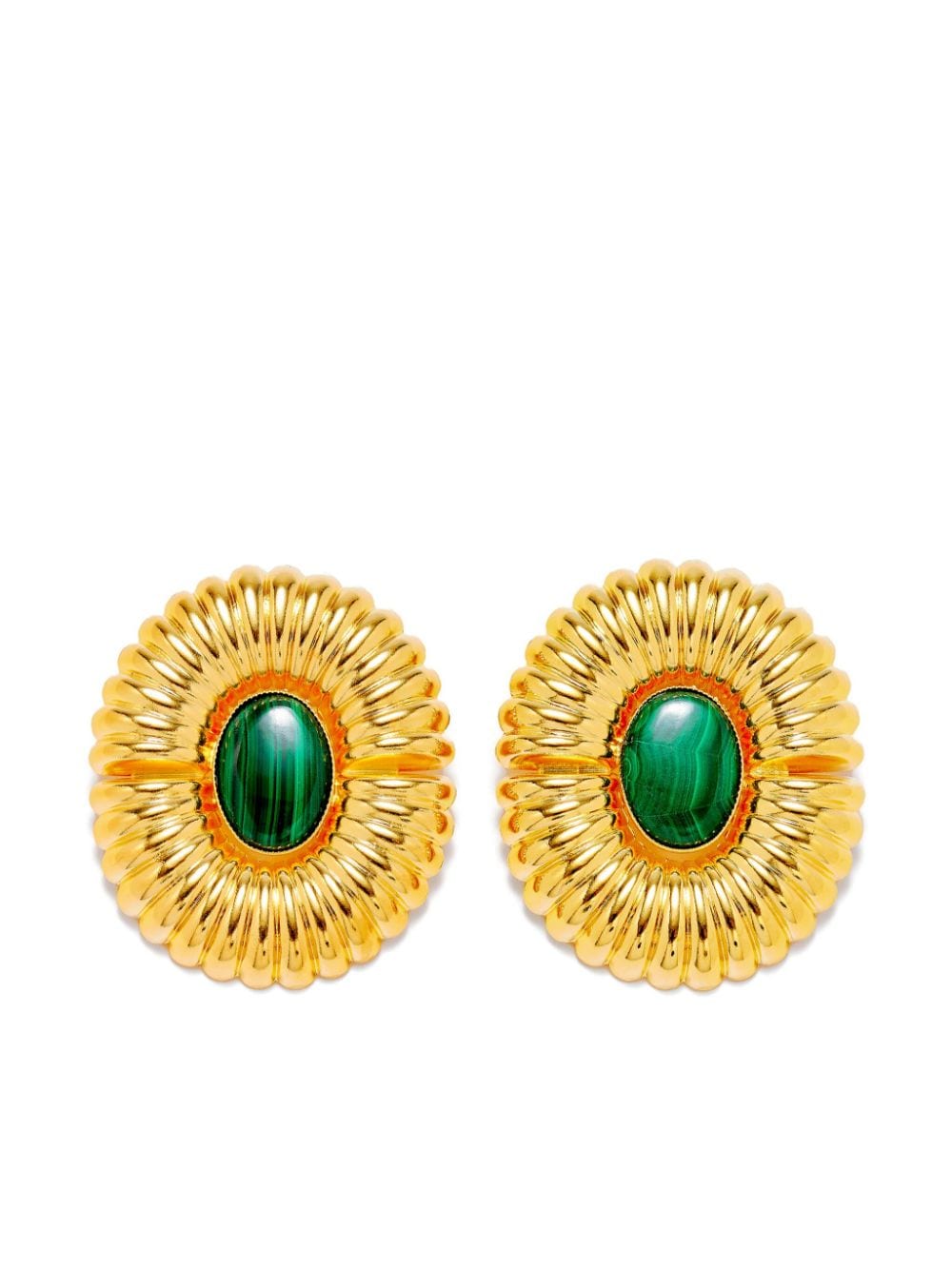 DESTREE embossed stud earrings - Green von DESTREE