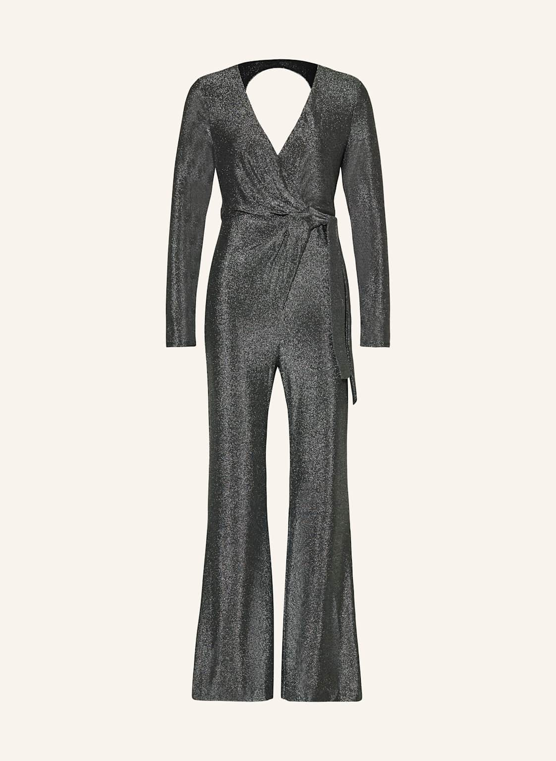 Diane Von Furstenberg Jersey-Jumpsuit Cosima Mit Glitzergarn silber von DIANE VON FURSTENBERG