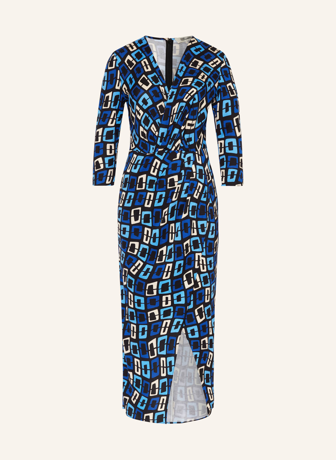 Diane Von Furstenberg Jerseykleid Malisa In Wickeloptik Mit 3/4-Arm blau von DIANE VON FURSTENBERG