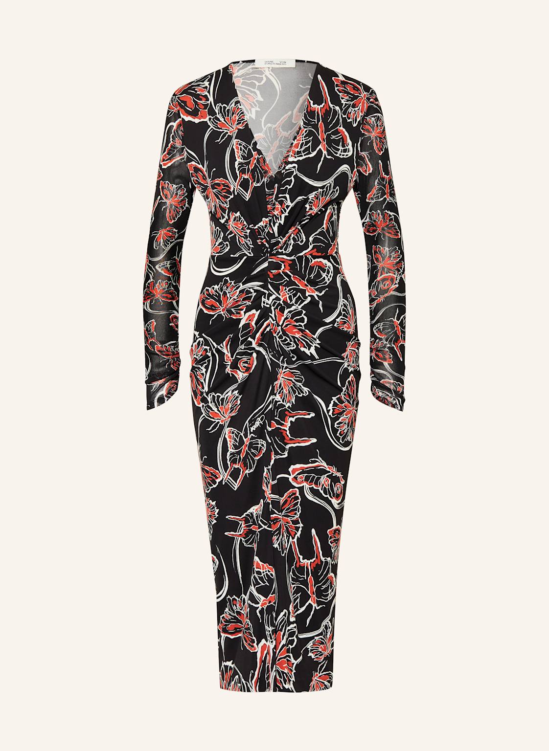 Diane Von Furstenberg Kleid Hades Im Materialmix schwarz von DIANE VON FURSTENBERG