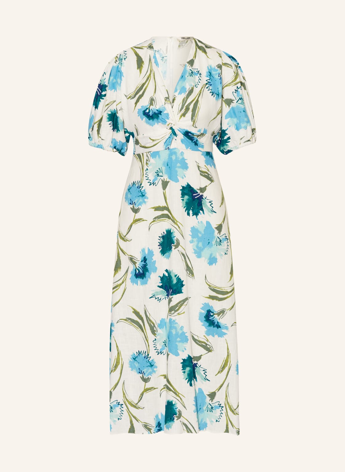 Diane Von Furstenberg Kleid Majorie Mit Leinen blau von DIANE VON FURSTENBERG