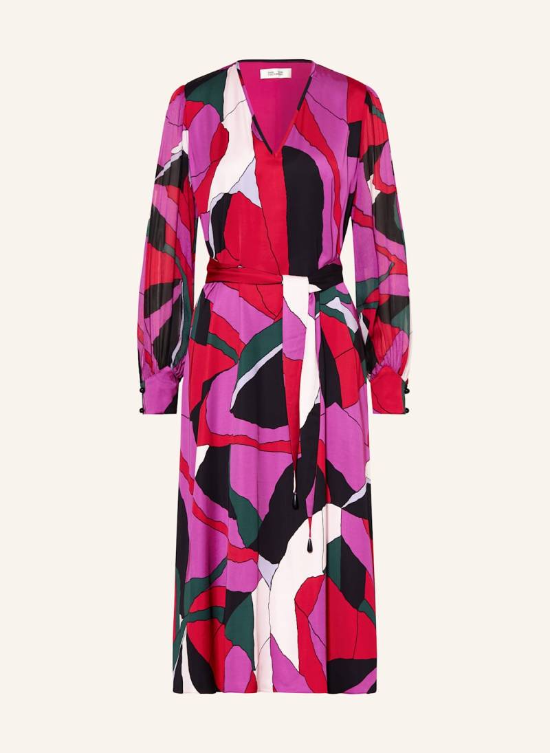 Diane Von Furstenberg Satinkleid Abel Im Materialmix pink von DIANE VON FURSTENBERG