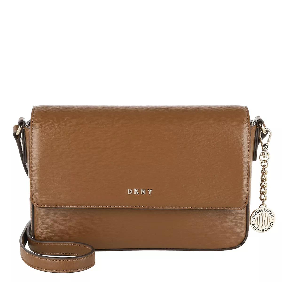 DKNY Umhängetasche - Bryant Medium Flap Crossbody - Gr. unisize - in Cognacbraun - für Damen von DKNY