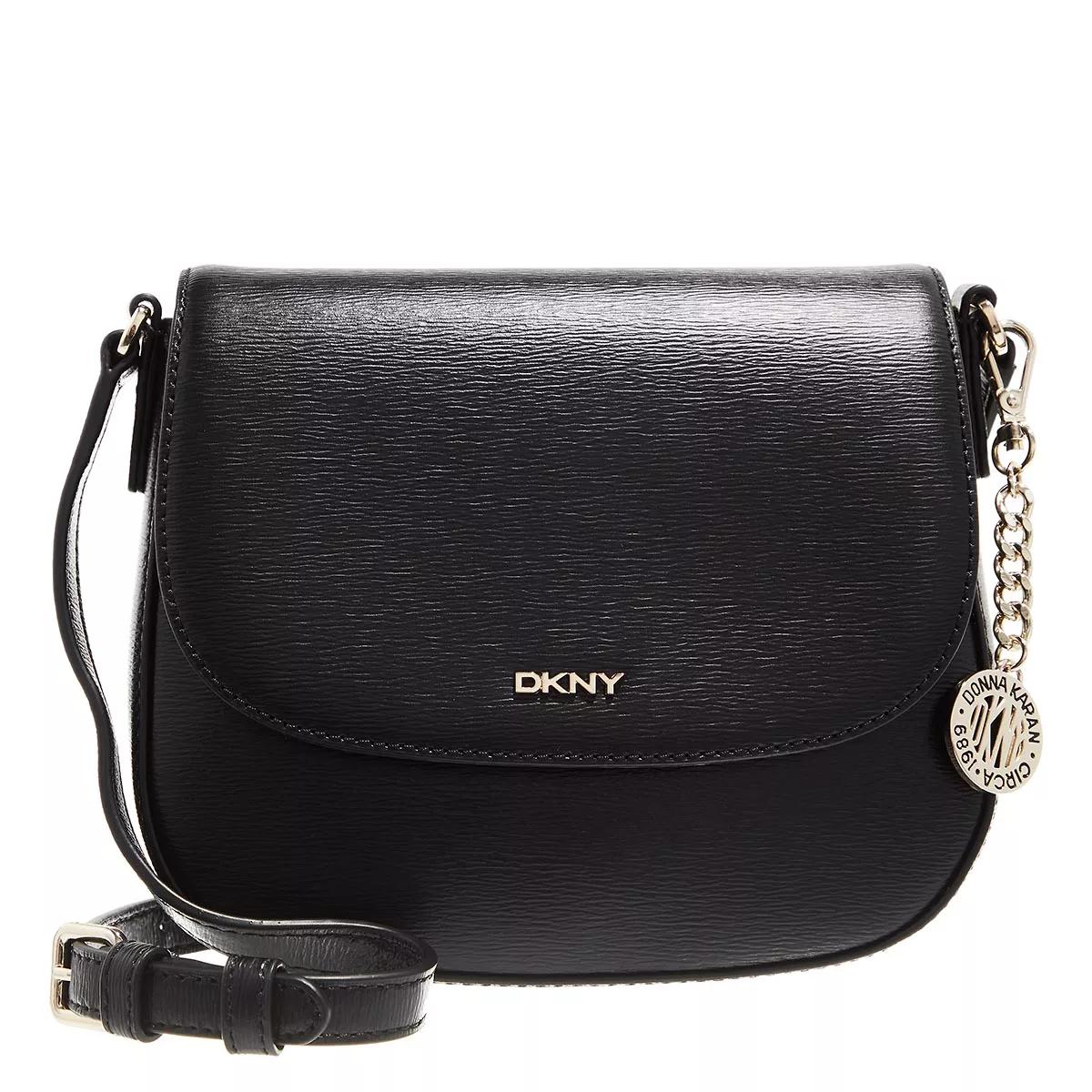 DKNY Umhängetasche - Bryant Saddle Bag Black/Gold - Gr. unisize - in Schwarz - für Damen von DKNY