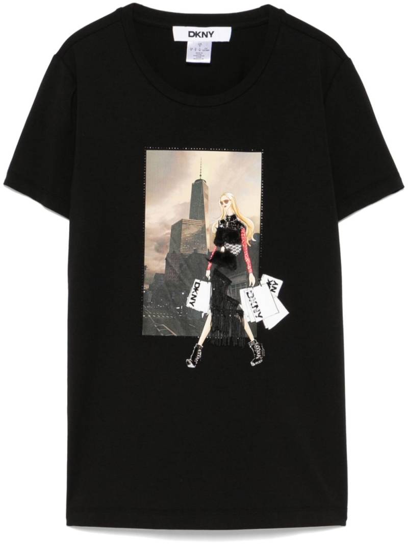 DKNY city-print T-shirt - Black von DKNY