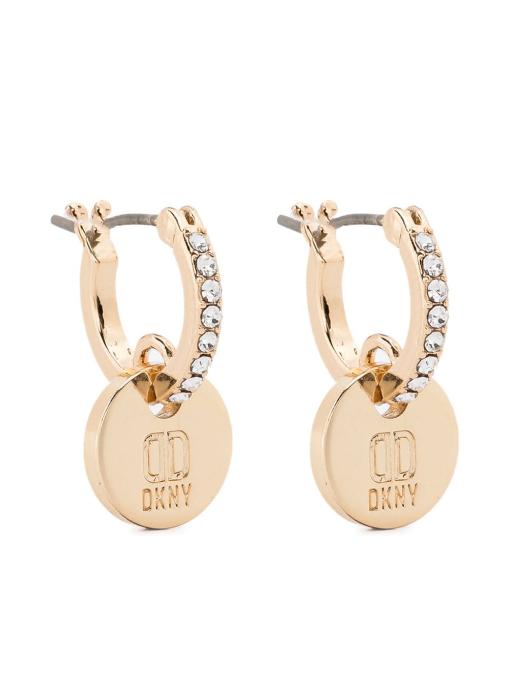 DKNY crystal-embellished hoop earrings - Gold von DKNY