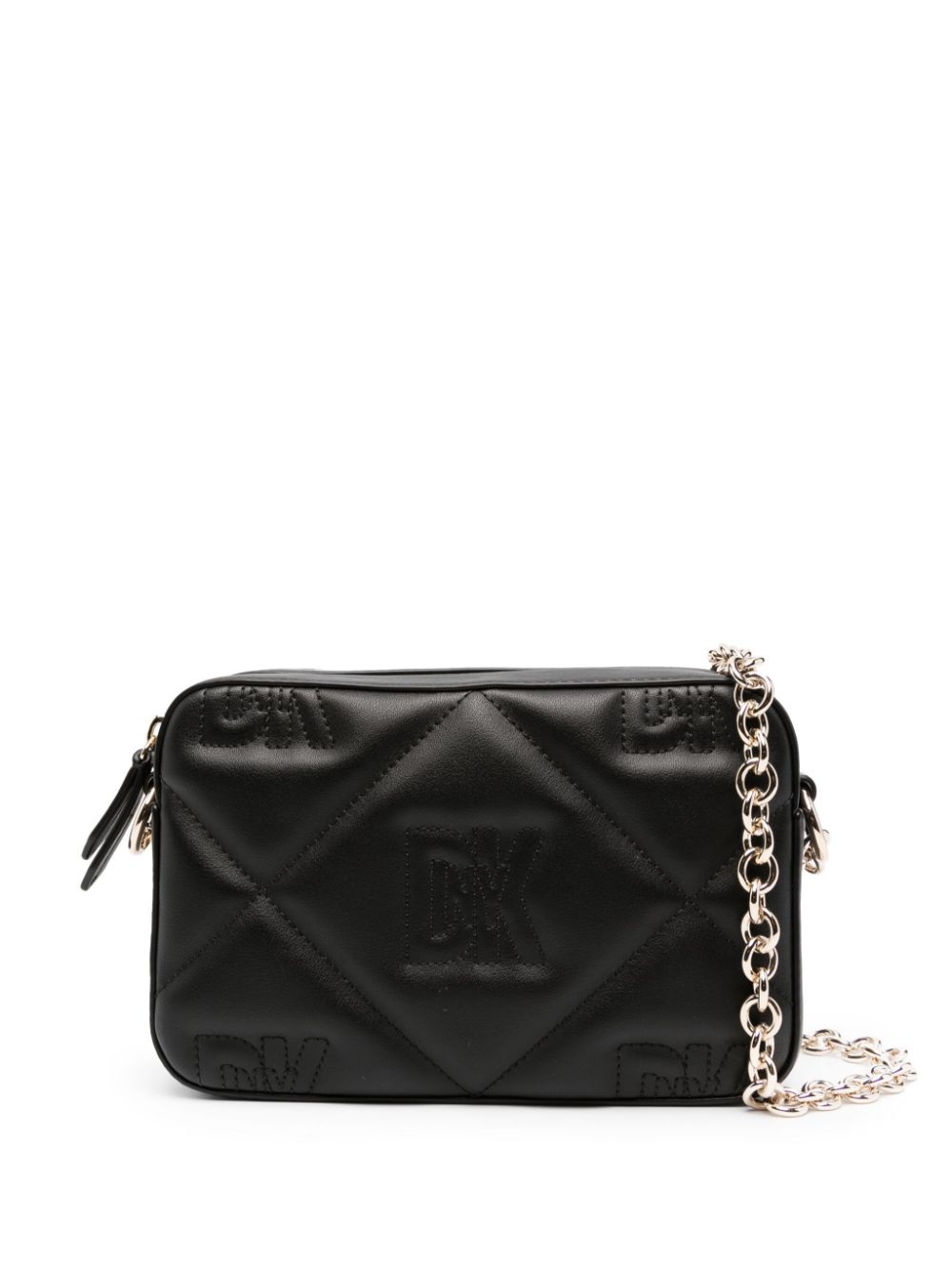 DKNY diamond-quilted leather crossbody bag - Black von DKNY