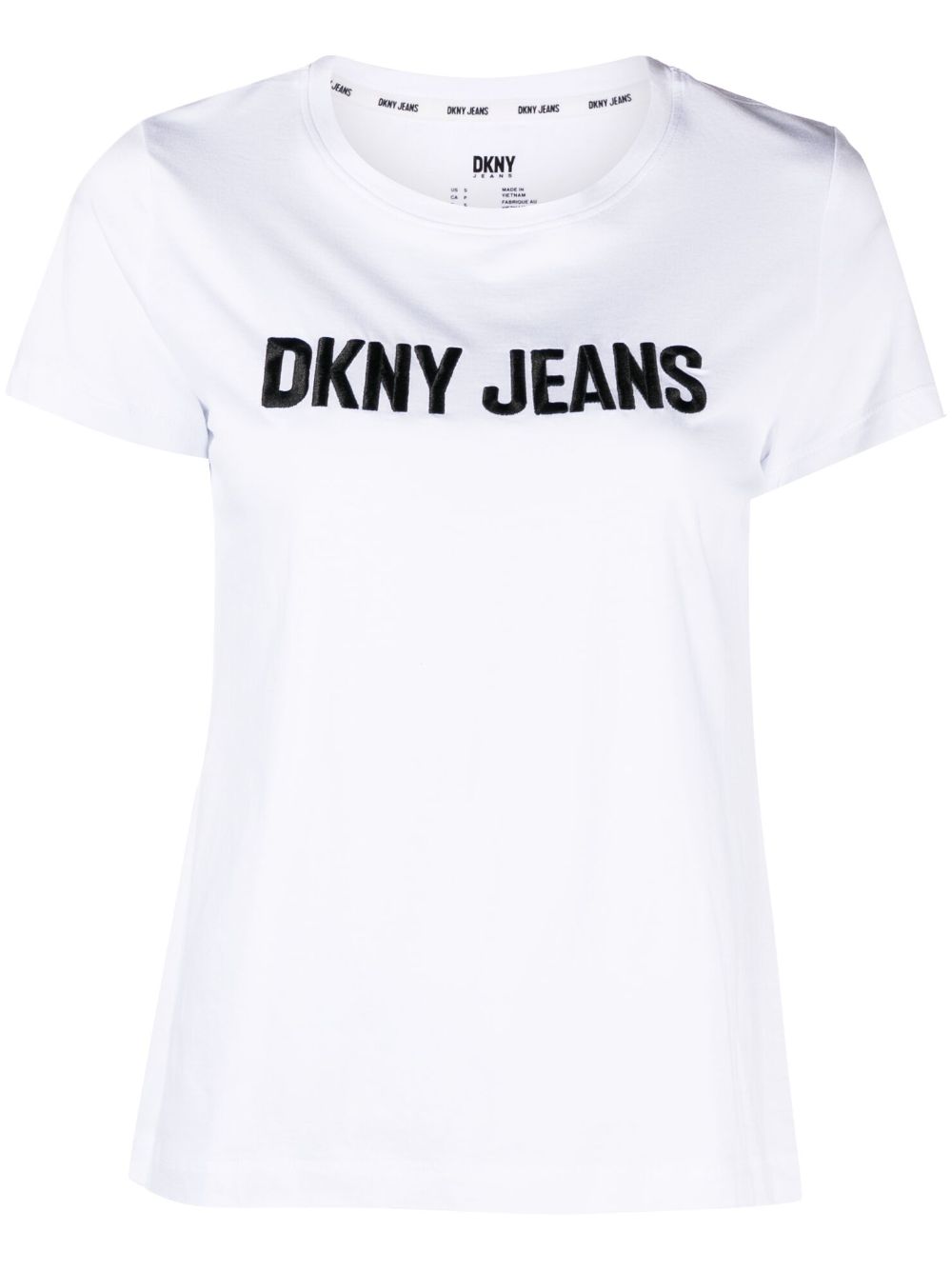 DKNY embossed-logo short-sleeve T-shirt - White von DKNY