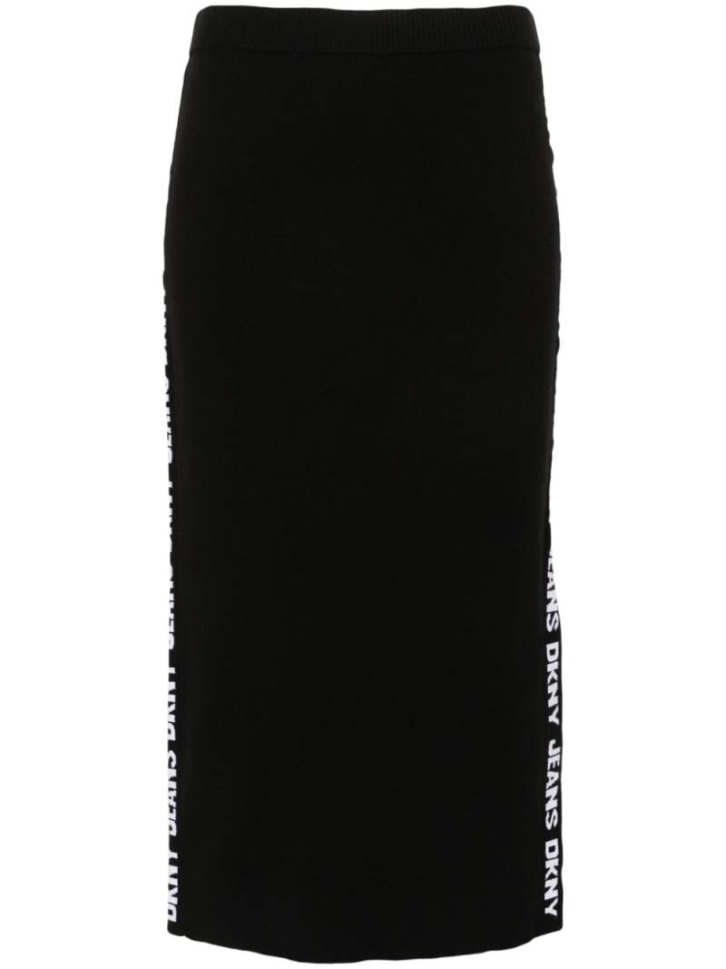 DKNY jacquard-logo skirt - Black von DKNY