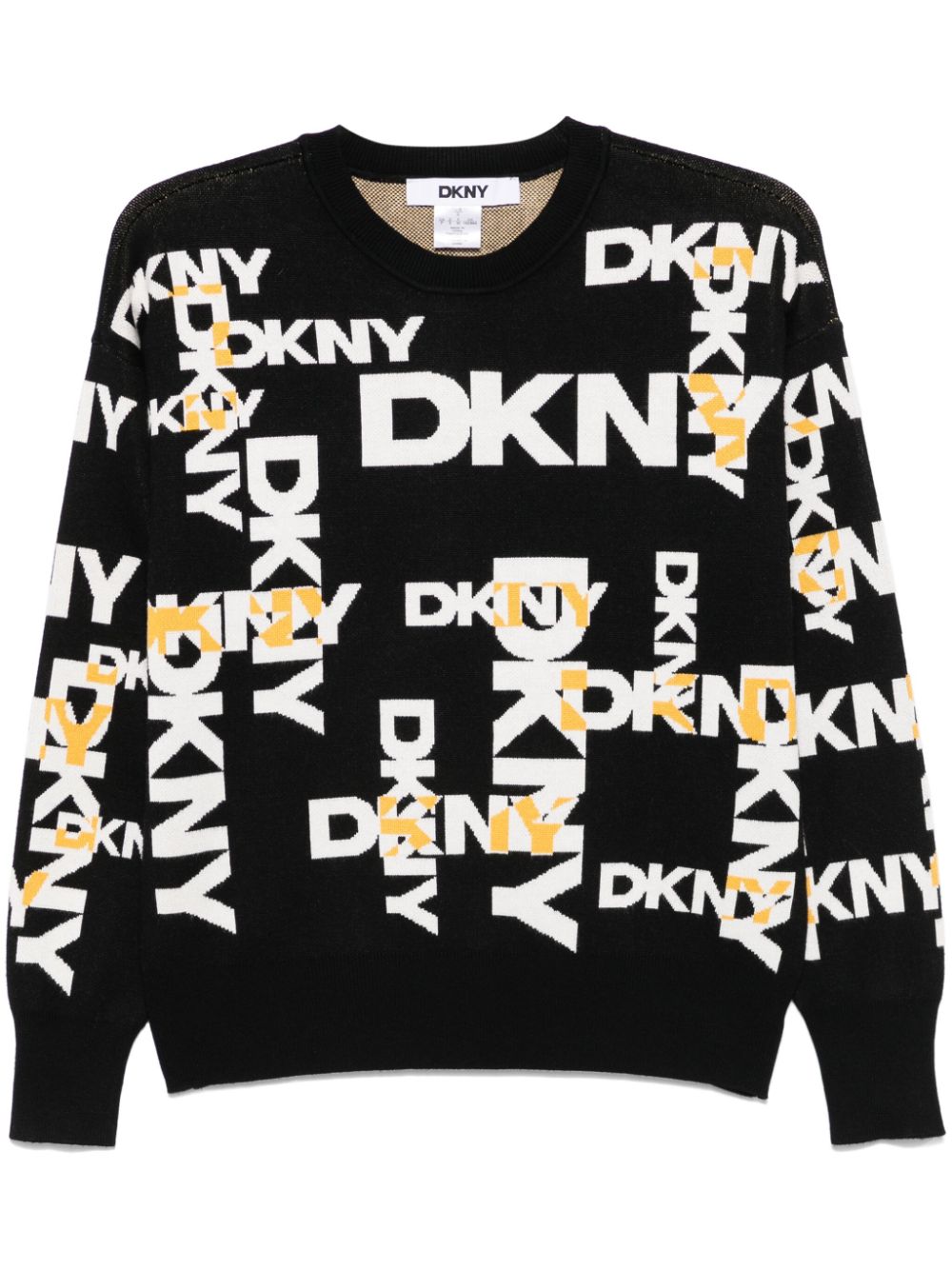 DKNY logo-jacquard sweater - Black von DKNY