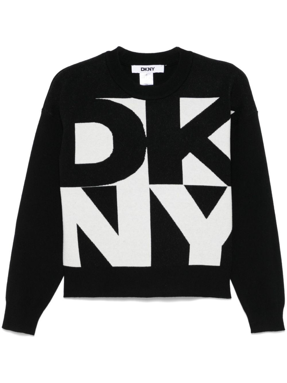 DKNY logo-jacquard sweater - Black von DKNY