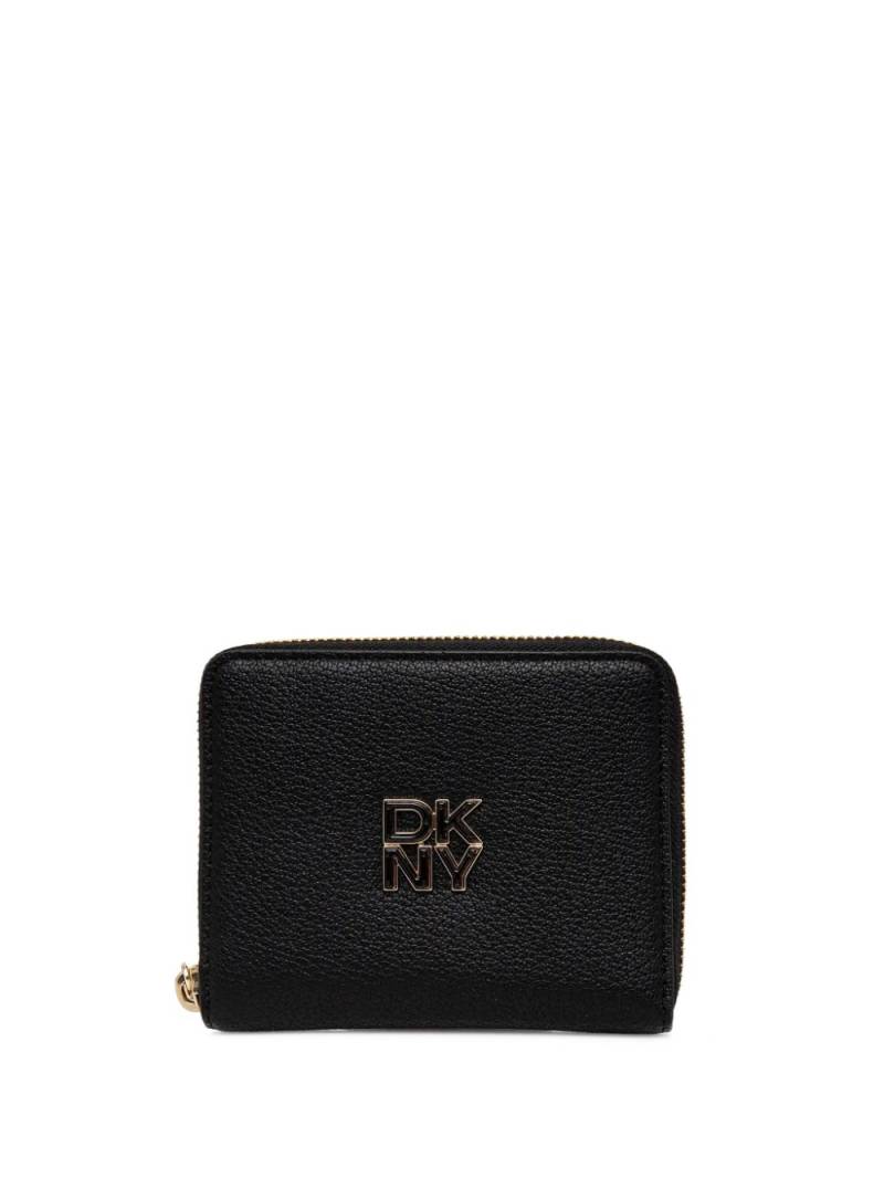 DKNY logo plaque leather wallet - Black von DKNY