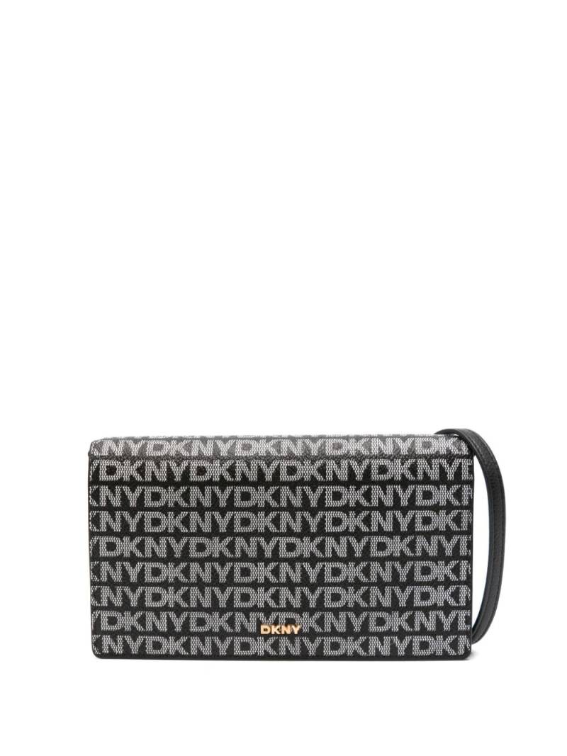 DKNY logo-print clutch bag - Black von DKNY