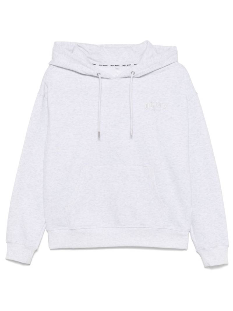 DKNY logo-stud hoodie - Grey von DKNY