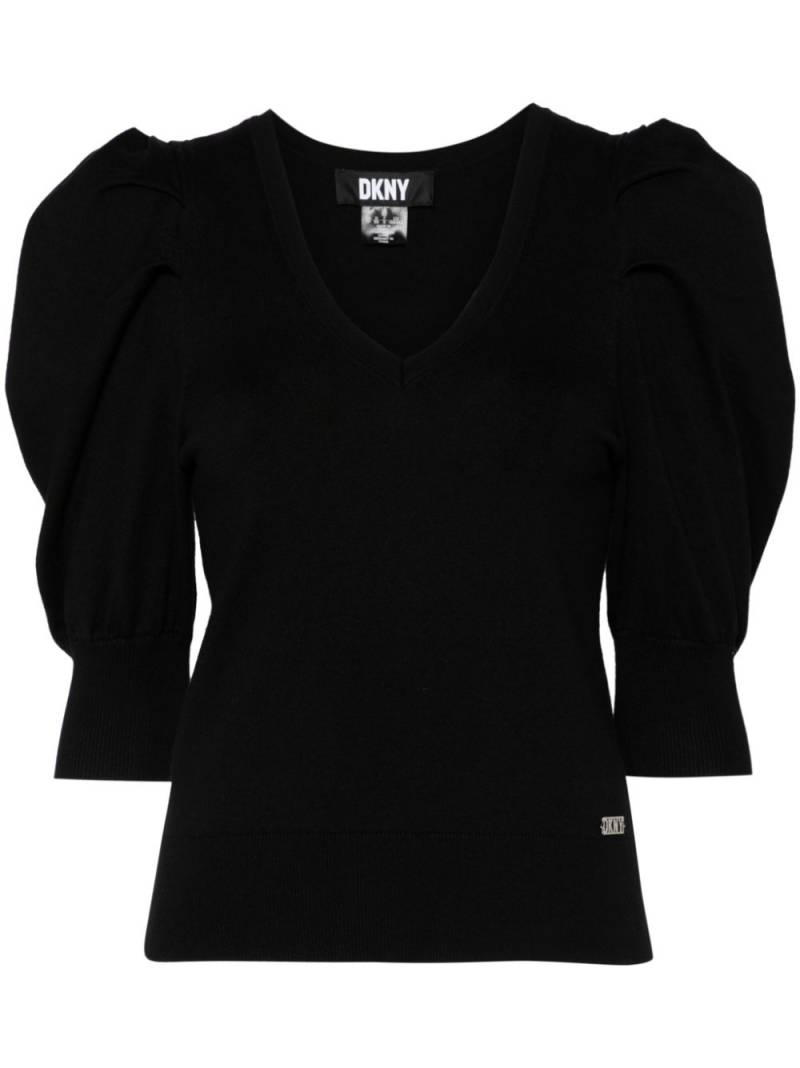 DKNY ribbed-knit top - Black von DKNY