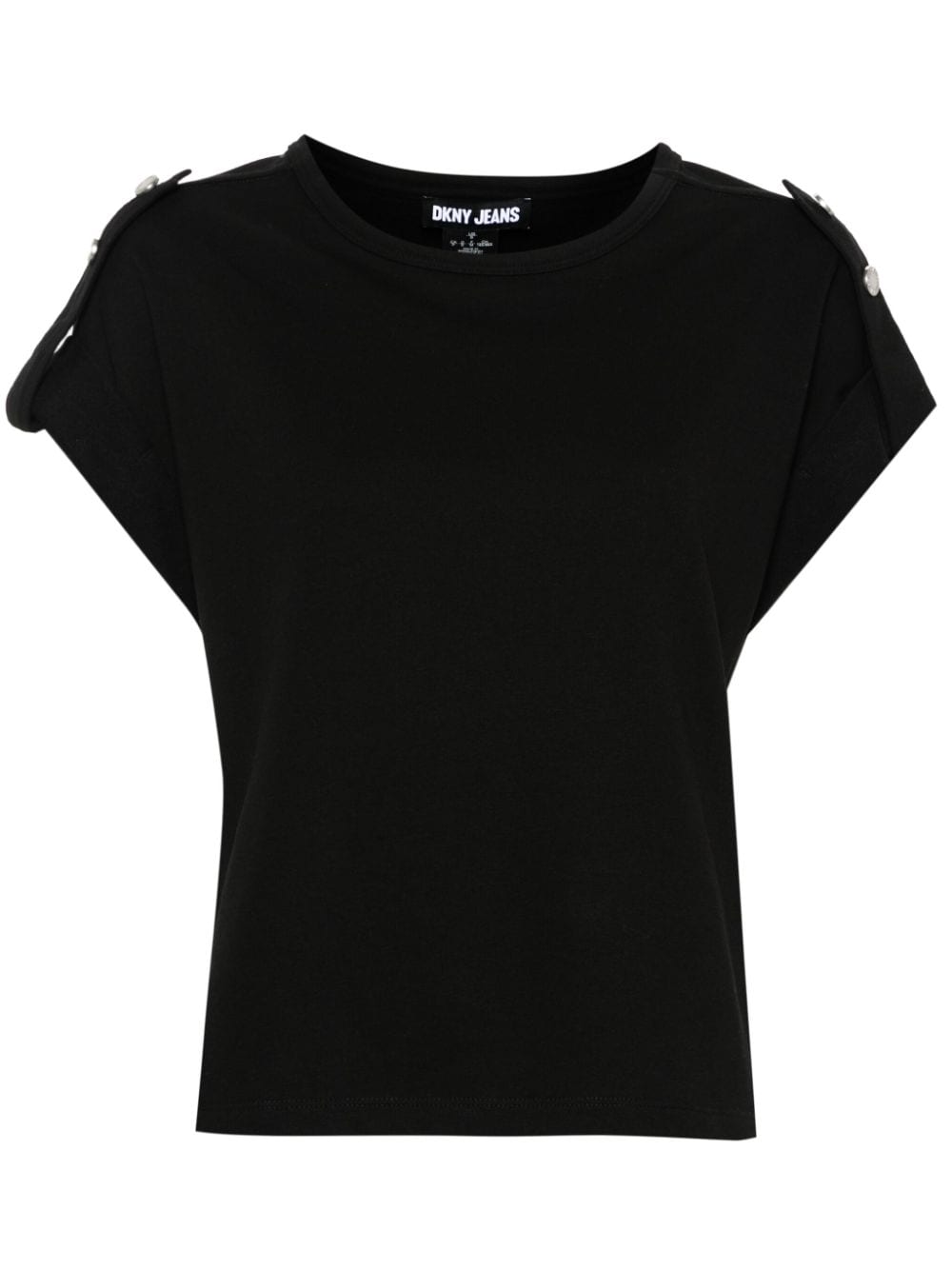 DKNY round-neck cotton blend T-shirt - Black von DKNY