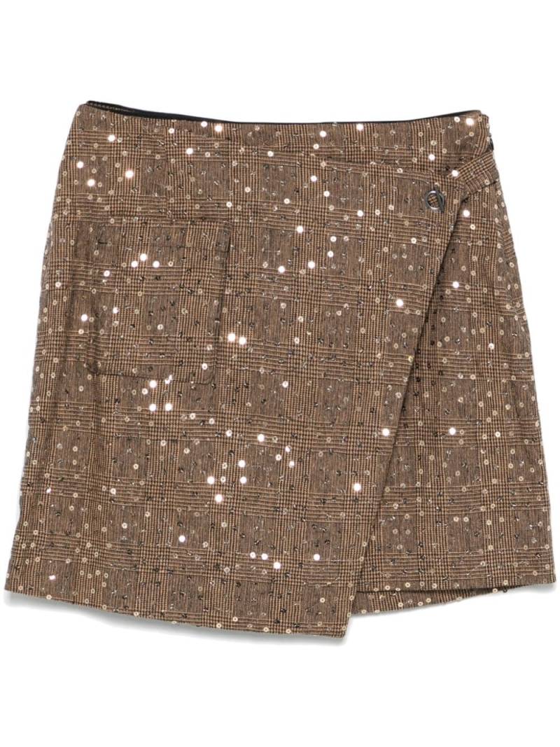 DKNY sequined mini skirt - Yellow von DKNY