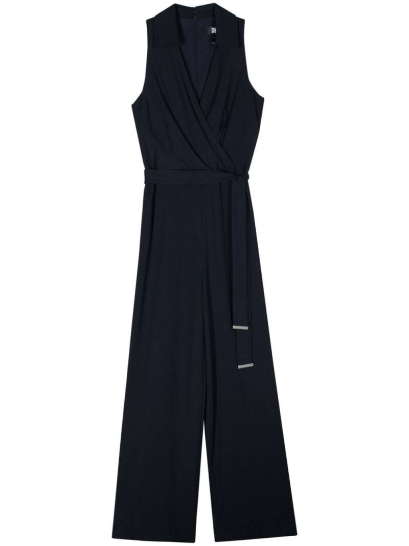 DKNY spread-collar wide-leg jumpsuit - Blue von DKNY