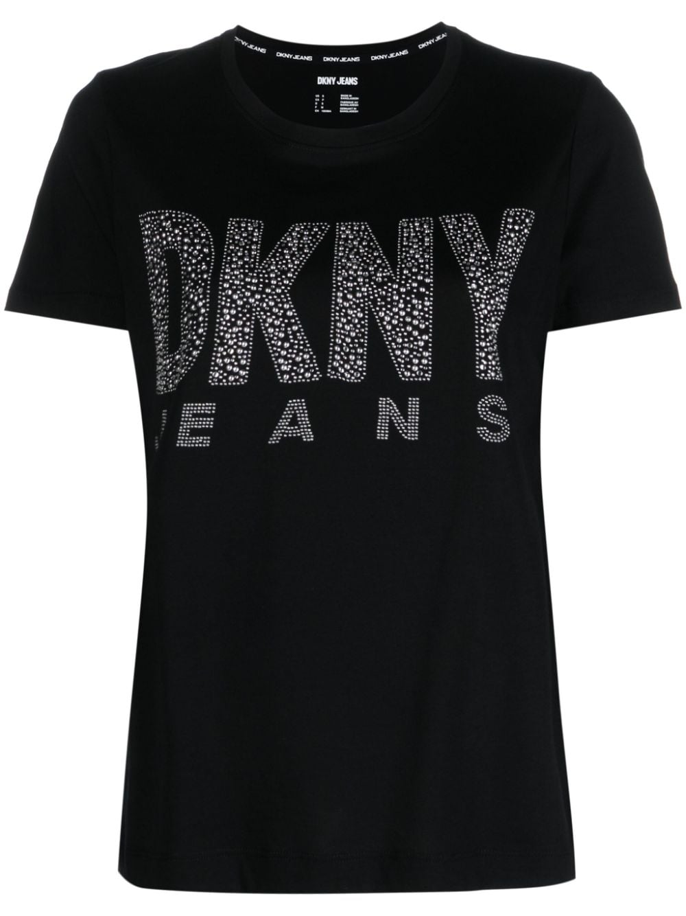 DKNY stud-embellished short-sleeve T-shirt - Black von DKNY