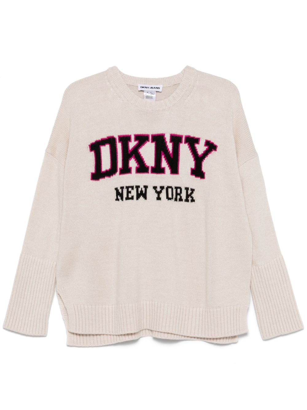 DKNY varsity-logo sweater - Neutrals von DKNY