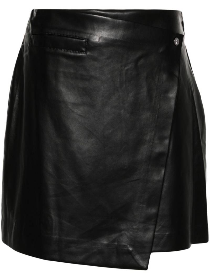 DKNY wrap mini skirt - Black von DKNY