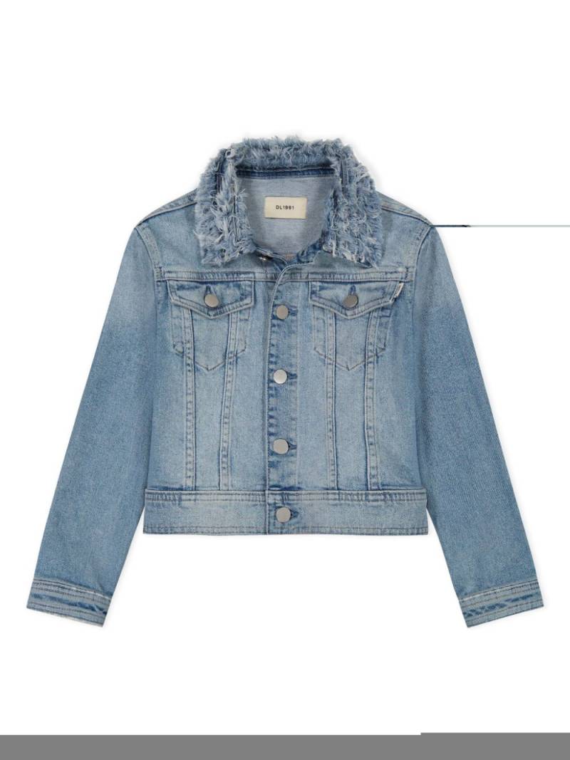 DL1961 KIDS Manning Frayed Denim Trucker jacket - Blue von DL1961 KIDS