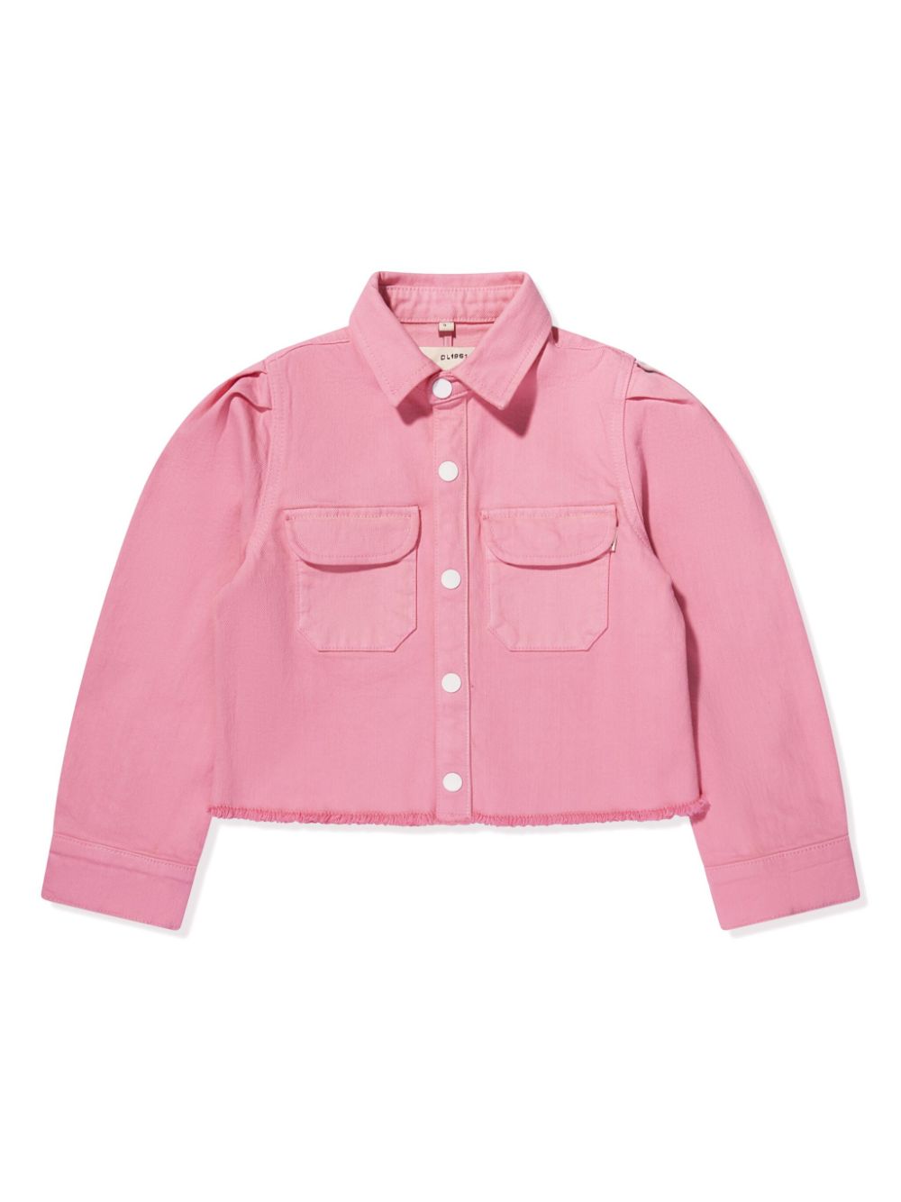 DL1961 KIDS Simona frayed-trim denim shirt - Pink von DL1961 KIDS