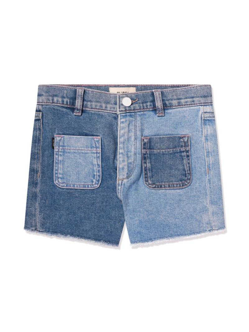 DL1961 KIDS colour-block denim shorts - Blue von DL1961 KIDS