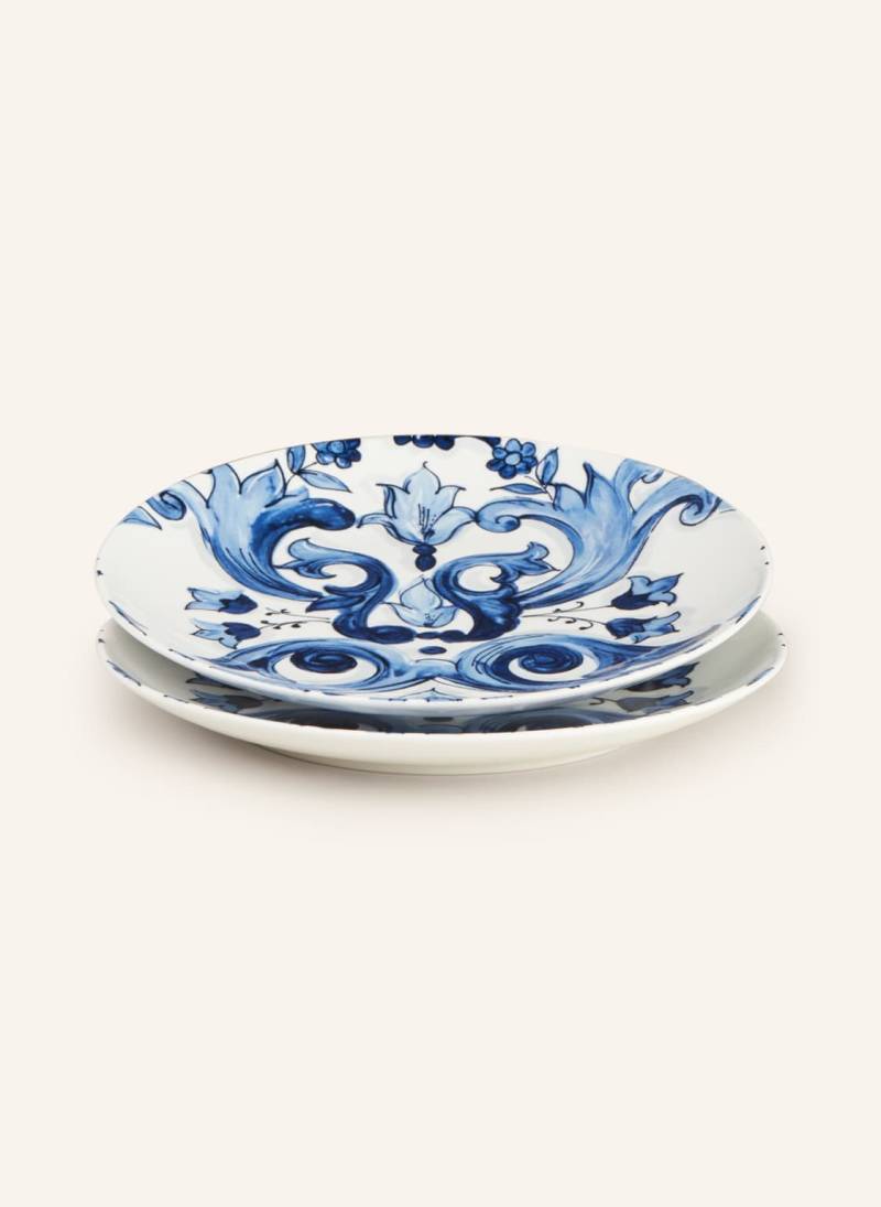 Dolce & Gabbana Casa 2er-Set Speiseteller blau von DOLCE & GABBANA CASA