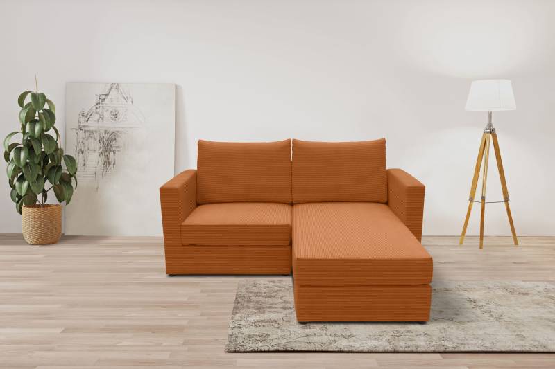 DOMO collection 2-Sitzer »800015, als Sitzmöbel oder Schlafgelegenheit nutzbar, Schlafsofa«, Sitzfläche mit Federkern, inkl. 2 Rückenkissen von DOMO collection