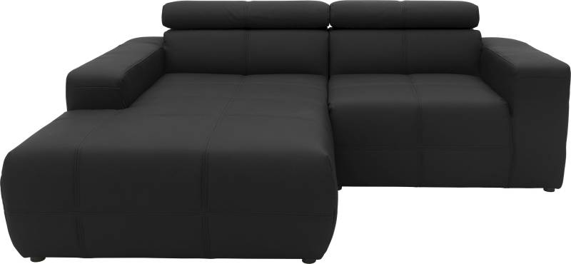 DOMO collection Ecksofa »Brandon kleine Ausführung B/T/H: 214/100/80 cm«, Mit Kopfteilverstellung, auch in Leder und Cord, L-Form von DOMO collection