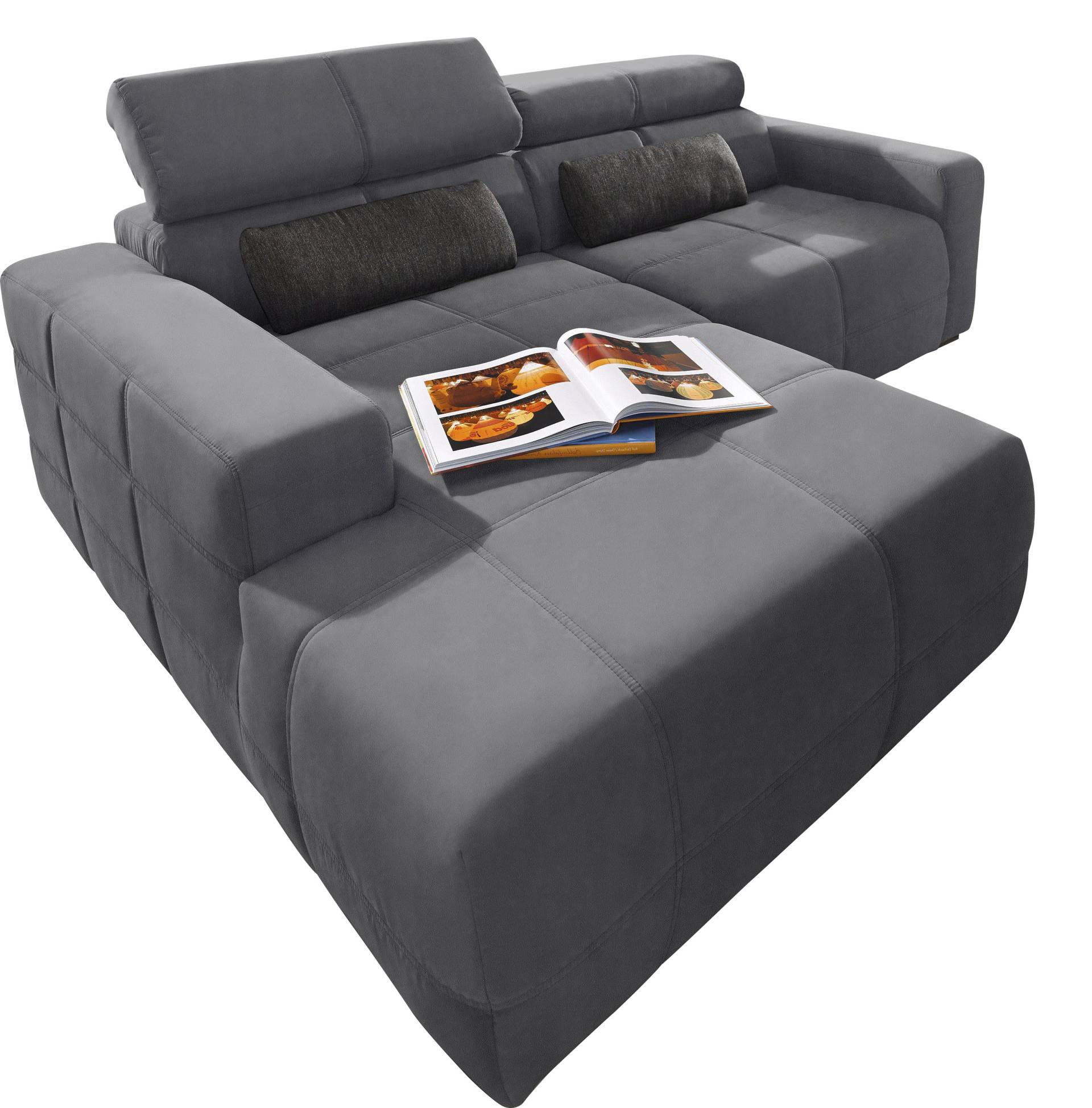 DOMO collection Ecksofa »Brandon kleine Ausführung B/T/H: 214/100/80 cm«, Mit Kopfteilverstellung, auch in Leder und Cord, L-Form DOMO collection Ecksofa »Brandon kleine Ausführung B/T/H: 214/100/80 cm«, Mit Kopfteilverstellung, auch in Leder und Cord, L-Form von DOMO collection