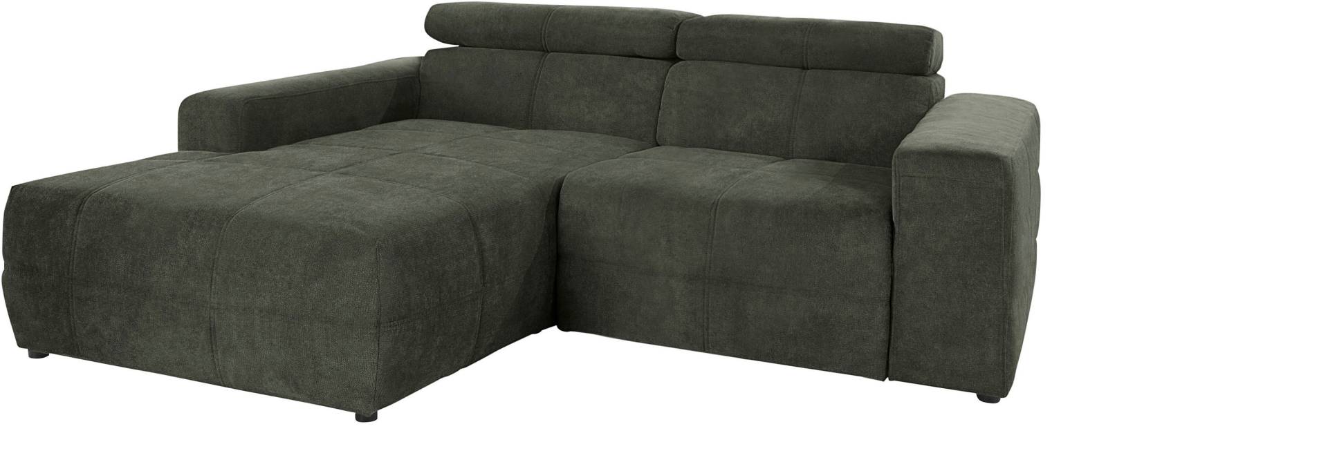 DOMO collection Ecksofa »Brandon kleine Ausführung B/T/H: 214/100/80 cm«, Mit Kopfteilverstellung, auch in Leder und Cord, L-Form von DOMO collection